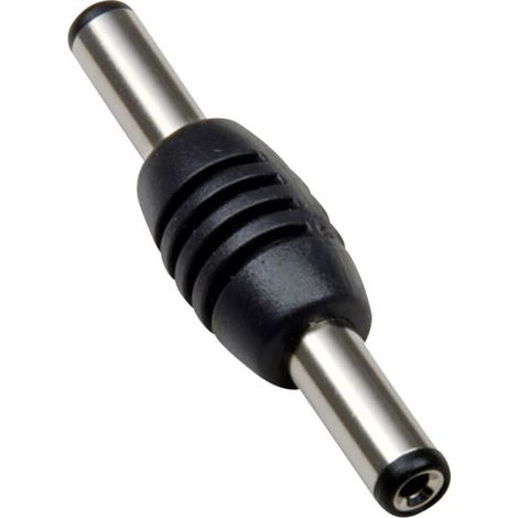 TRU COMPONENTS 1582281 Niedervolt-Adapter Niedervolt-Stecker - Niedervolt-Stecker 5.5 mm 2.1 mm 5.5