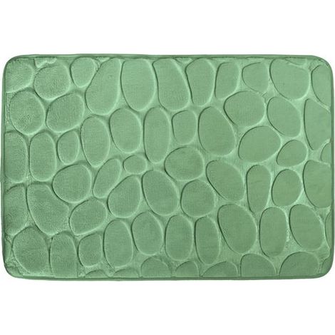 Tapis de bain  Microfibre PEBBLE 40x60cm Vert Basil MSV