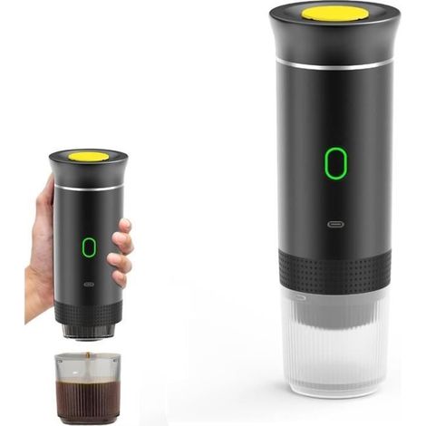 1 machine à café portable, 3 en 1 avec dosettes , réservoir d'eau amovible, idéale pour bureau, voyage et camping