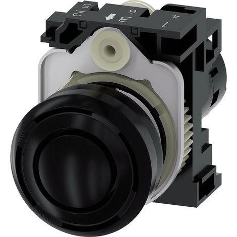 Siemens Akustischer Melder, 22mm, rund, Kunststoff, schwarz, Dauerton 2,4 kHz, AC/DC 24V, 3SU12006KB101AA0