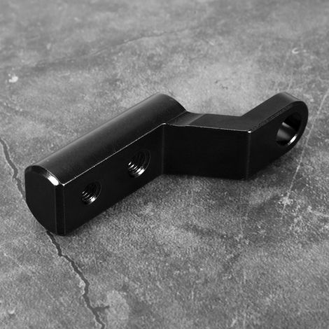 Support Moto Rétroviseur Base Extension Support Fixation Crochet Miroir Noir (1/5)