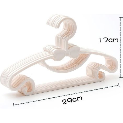 Lot de 20 cintres blancs pour bébé, 29 cm, antidérapants, en plastique, pour gagner de la place (SKU produit : 95648738 SKU Offre : lehua25.4.9-2) (1/4)