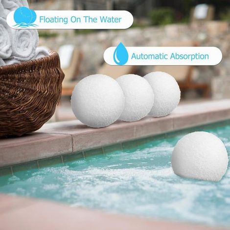 Boule anti-résidus, éponge absorbante pour piscines, jacuzzis et spas, réutilisable (1/5)