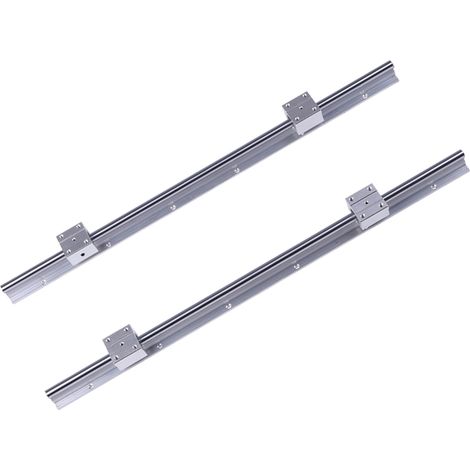 2 rails de guidage linéaires SBR12-600mm 12 mm, 4 blocs SBR12UU (1/5)