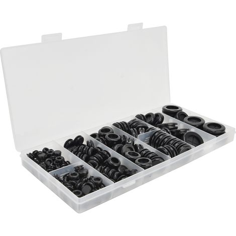Lot de 170 œillets en caoutchouc flexibles, pratiques, résistants à la chaleur et à l'usure, pour la plomberie automobile et la quincaillerie informatique.