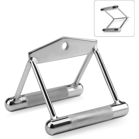 Youyijia Double Seated V Twin Cable Grip Handle Multi Gym Cable Attachment Bar Twin Cable Exercise Accessories Double Seated Row Lat (1/5)