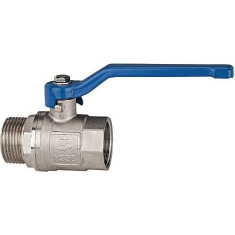 Riegler Kugelhahn »valve line«, Handhebel blau, MS vern., IG/AG, G 1 1/4 (1/3)