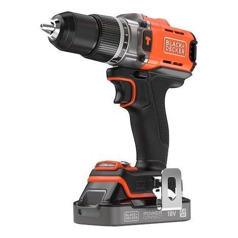 BLACK+DECKER - Taladro de percusión AKU 18V, 1x batería 2,0 Ah Li-Ion, cargador BCD383D1XC-QW (1/2)