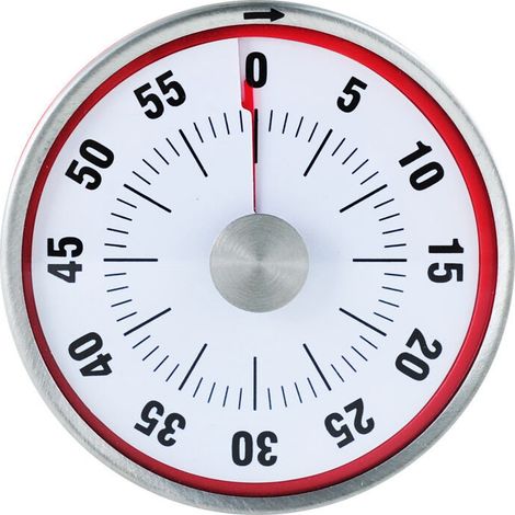 GROOFOO Minuteur visuel rond de 60 minutes, 7,7 cm, pour enfants avec autisme, cuisine, enseignants, salle de classe, réunion d'enfants et adultes (Rouge) (1/5)