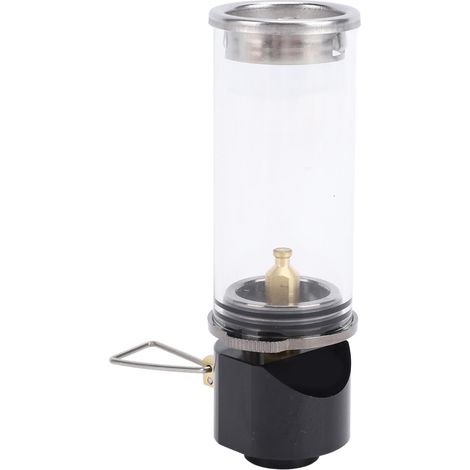 Lampe à gaz de camping vintage en alliage d'aluminium laiton verre acier inoxydable, lampe tente portable pour randonnée bivouac pêche, 105mm 147g avec boîte (1/5)