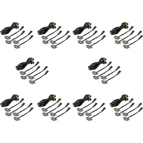 Feux de calandre avant à LED ambrées style Raptor, 40x, lentille fumée, pour Ford F-150 F150 2009-2018 (1/5)
