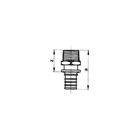 Rehau GZ - 25x1 Rautherm raccord laiton argenté