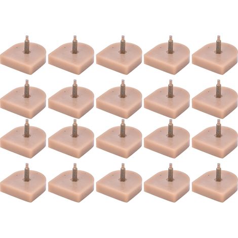 Lot de 10 paires de talons hauts de rechange, comprenant des clous, des coussinets et des accessoires de réparation. 615 Beige, 24 x 26 cm. (1/5)