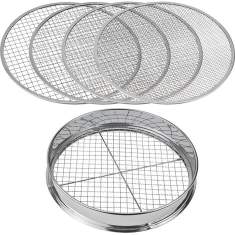 Kestek Edelstahl Gartensieb 5in1 KTGS1, robustes Metallrandsieb & Durchwurfsieb (1/4)