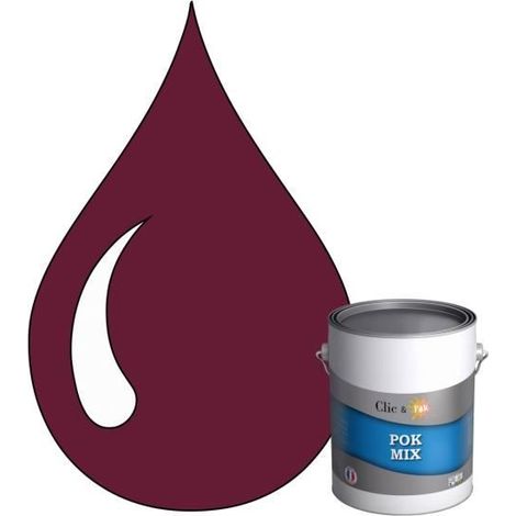 Peinture d'Accroche et Finition 2 en 1 - POK - POK MIX Violet - Acrylique Satinée - 1L - RAL 4004 (1/4)