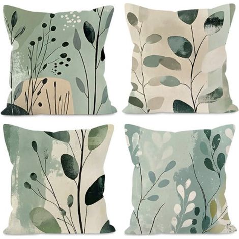 Funda de almohada de 40x40 cm con estampado floral, funda decorativa para cojín de sofá, funda de cojín de asiento de lino transpirable y cómoda.