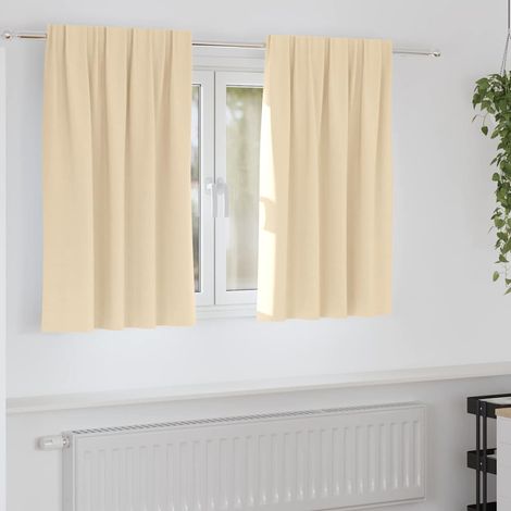 Verdunkelungs-Vorhänge mit Ringen 2 pcs Creme 140 x 140 cm