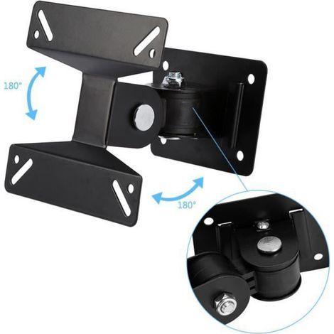 Wandhalterung für Fernseher – Neigbarer LCD-Bildschirm – 14 bis 24 Zoll – 180-Grad-Verstellung (1/5)