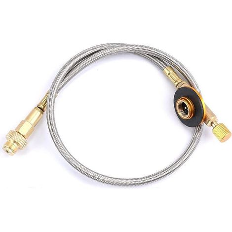 Kraftstofftank-Adapter für Camping, Wandern – Butan-Gasherd-Umrüstadapter (flaches Gastank-Verlängerungsrohr)  - Crezuo
