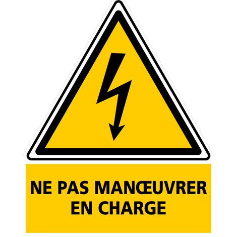 ETIQUETTE PHOTOVOLTAIQUE NE PAS MANOEUVRER EN CHARGE (C1208). Lot de 50 . - Lot de 50 (1/5)