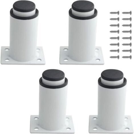 Lot de 4 pieds de meubles réglables en métal robuste pour table, lit, canapé (80 mm-120 mm, blanc) (1/5)