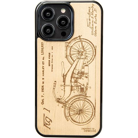 Custodia in legno Bewood per iPhone 14 Pro Max HARLEY PATENT ANIEGRE (1/5)