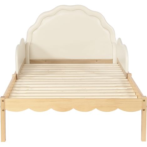 Gepolstertes Einzelbett für Kinder 90 x 200 cm aus PU, beige MODENUIT (1/5)