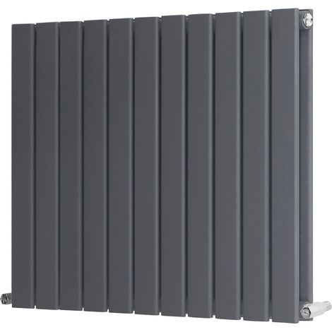 Warmehaus Flat Radiator Anthracite Horizontal Double 600x748mm (1/4)