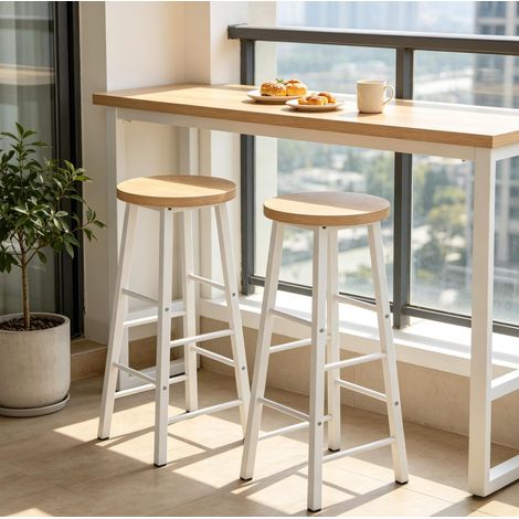 Chaise bar lot de 2 71 cm industrielle MDF HAVRYA (1/4)
