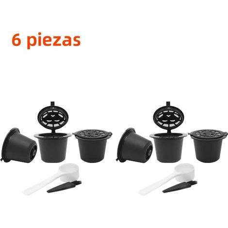 30-3 filtres rechargeables pour machine à café Nespresso, capsules réutilisables avec cuillère et pinceau, dosettes de café (1/4)
