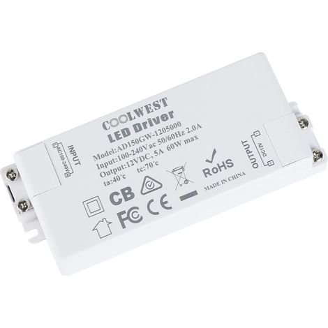 LED Transformateur 60W Driver 12V DC Convertisseur Transfo Alimentation pour G4 GU10 MR11 MR16 Rubans (1/5)