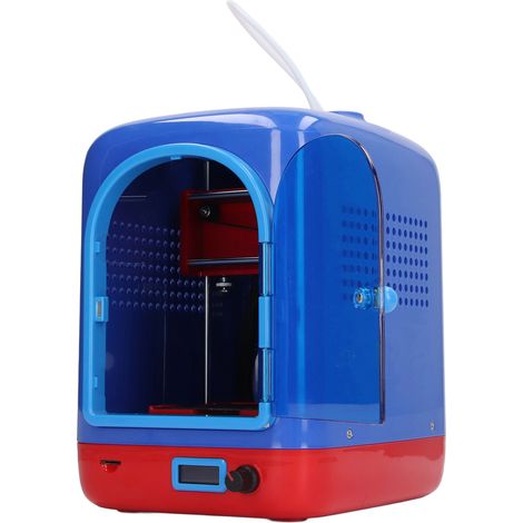 Mini imprimante 3D FDM 80x80x80 mm, haute précision, buse de 0,6 mm, consommables PLA pour loisirs créatifs, prise UE 100-240 V (1/5)