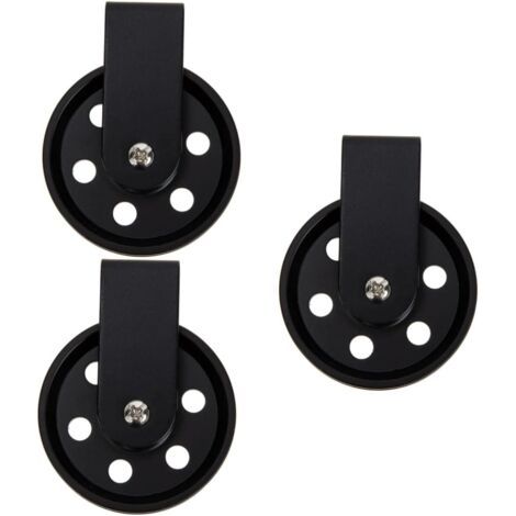 BUNTHAUS 3pièces Roue Poulie Vintage Fer Noir Pour Lampes Suspendues Accessoire Décoratif Pratique Durable Pour Éclairage Diy (1/5)
