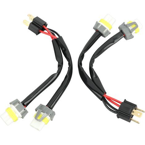 Câble Répartiteur de Phare, Câbles Répartiteurs de Phares à 2 Voies Robustes à Haute efficacité, Fil de Rétraction de Prise en Nylon PVC Plug and Play. (1/5)