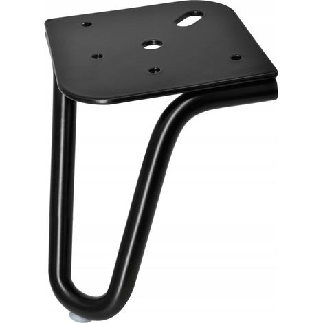 Pata de mueble para sofá cama, color negro, MAT loft H130 oblicua SL009 (1/4)