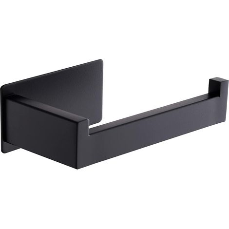 Toilettenpapierhalter, Wandmontierter Toilettenpapierhalter, Bohrfreier Toilettenpapierrollenhalter für Bad und Küche, Schwarz