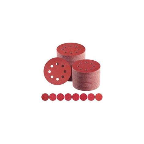 Disques Abrasifs 125mm Grain Mixte 40/60/80/100/120/150/180/240 Papier Poncer 80 Pièces 8 Trous Disque Poncage pour Ponceuse Excentrique
