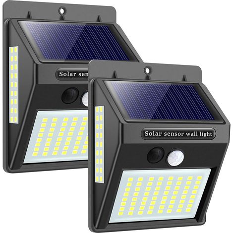 Litzee – Solar-Wandleuchte für den Außenbereich mit Bewegungsmelder – 100 LEDs, 1000 lm – 1200 mAh Lithium-Ionen-Akku – IP65 wasserdicht für sichere Beleuchtung (1/5)