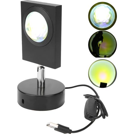 Lampe de Projection Crépuscule USB, Lumière Décorative de Bureau pour Nuit, Décoration Chambre et Maison, Projecteur de Coucher de Soleil (1/5)