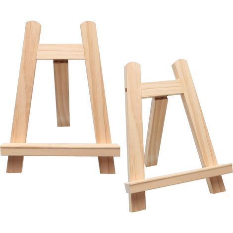 Lot de 2 Mini Chevalets en Bois de Table, Petit Chevalet de Table, Mini Chevalet Peinture pour la Peinture, le Dessin, Affichage de Photos (15 x 20 cm) (1/5)