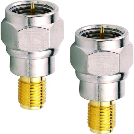 Adaptateur coaxial SMA femelle vers type F - 75 ohms - Type F mâle vers SMA femelle - Connecteur coaxial RF pour antenne TV, appareils d'antenne radio RF - Câble coaxial RF - Appareil radio (1/5)