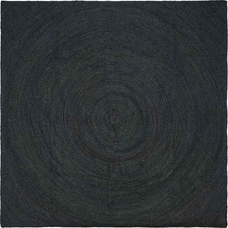 Bereichsteppiche Quadratisch Dunkelgrau 200 x 200 cm Jute