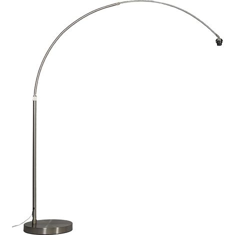 Qazqa – Lampe à arc moderne en acier réglable – Hauteur 220 cm – Longueur 170 cm – Douille E27 pour ampoule – Intensité variable