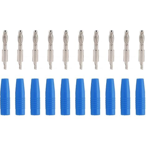 10er-Packung 4-mm-Bananenstecker (22.040) zum Selberbauen, passend für Multimeter-Messleitungen (1/4)