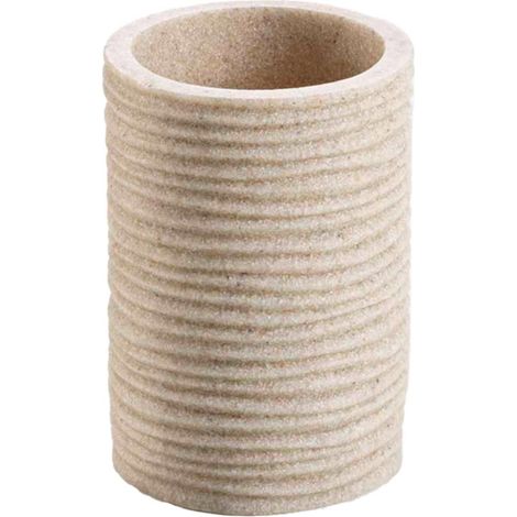 Gobelet Effet Strié "Siloa" 10cm Sable (1/2)
