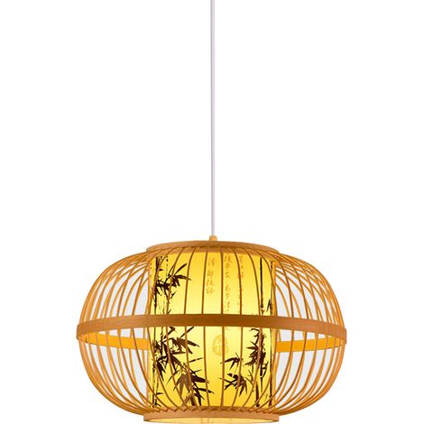 Suspension traditionnelle en bambou tissé à la main, 111 V240 V, idéale pour les maisons et les salons de thé. (1/5)