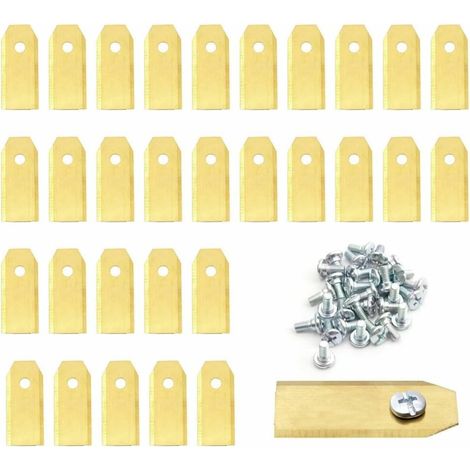 Lot de 30 lames de rechange pour tondeuses à gazon, compatibles avec la plupart des tondeuses robotisées. (1/5)