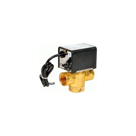 Thermador – Vanne directionnelle 3 voies femelle 1" (26/34) retour par ressort – Moteur 2 fils pour chauffage central – Filetage plomberie
