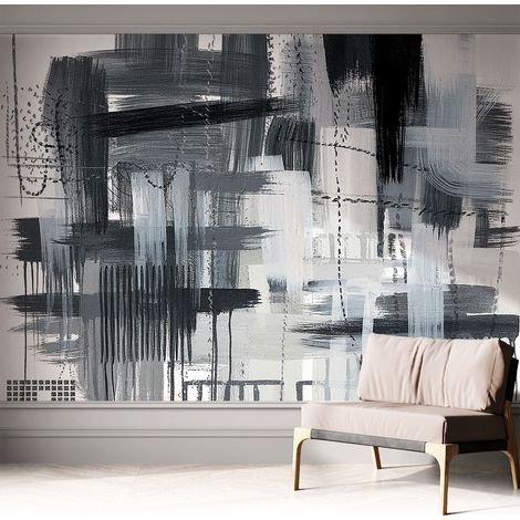 Papier peint adhésif décoratif avec colle pour salon chambre à coucher et bureau Design moderne et facile à poser Art moderne 312x219 cm (1/5)