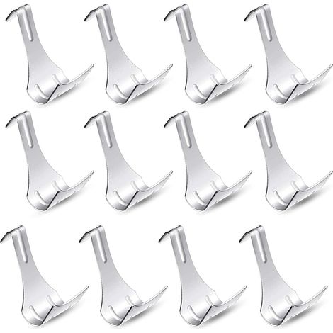 20 ganci sagomati per appendere quadri, ganci per cornici, appendiabiti in acciaio inox per esposizione di opere d'arte, gallerie, abbigliamento, portachiavi - AquaForge (1/5)